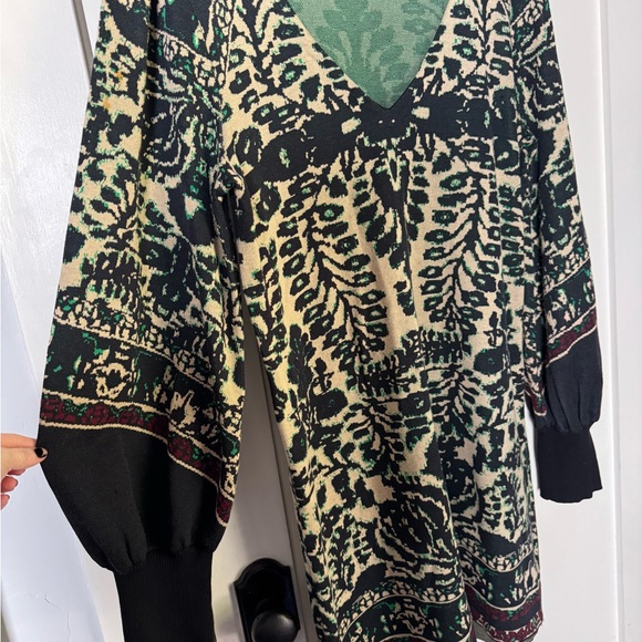 Free People Long Sleeve Print Mini Dress - Picture 4 of 7